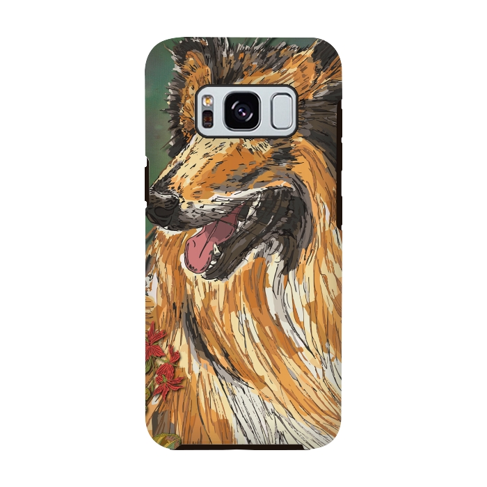 Galaxy S8 StrongFit Rough Collie (Summer) by Lotti Brown