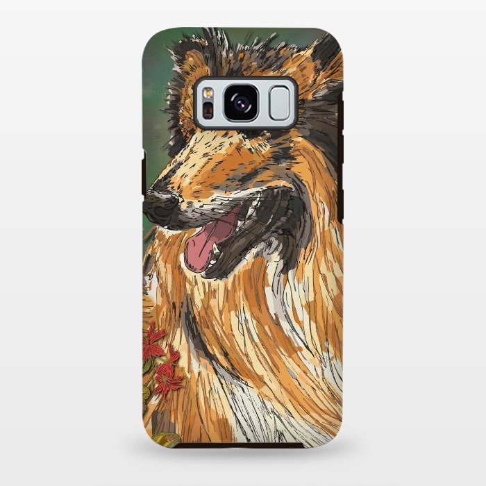 Galaxy S8 plus StrongFit Rough Collie (Summer) by Lotti Brown
