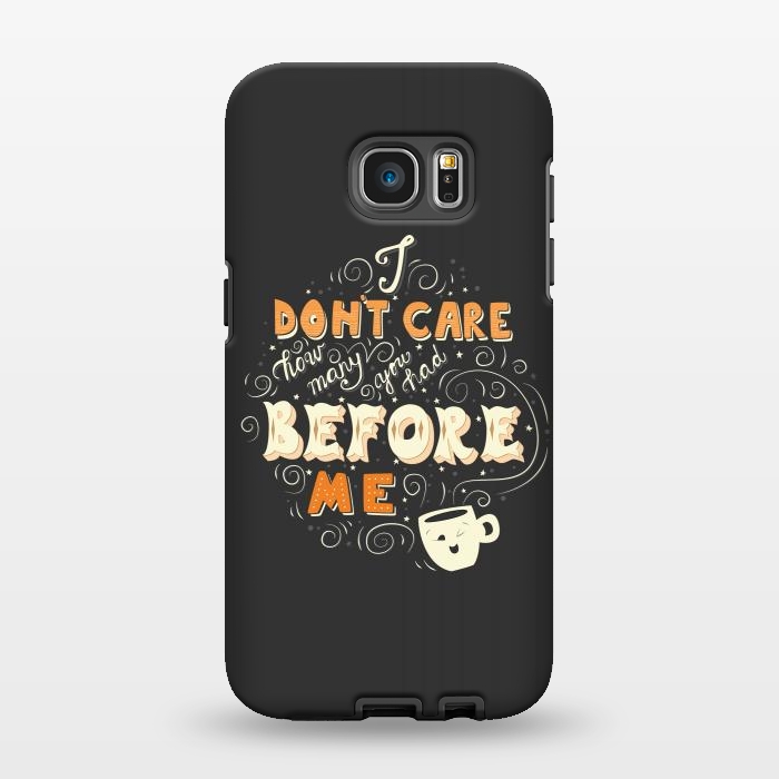 Galaxy S7 EDGE StrongFit Coffee typography funny design by Jelena Obradovic