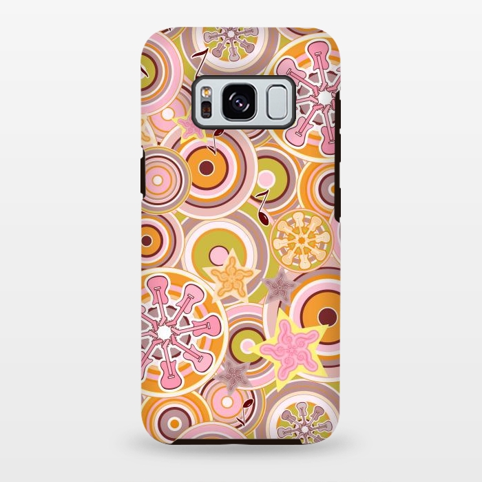 Galaxy S8 plus StrongFit Glam Boho Rock in Pink and Orange by Paula Ohreen