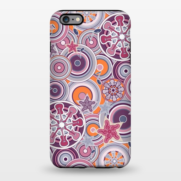 iPhone 6/6s plus StrongFit Glam Boho Rock in Purple and Orange by Paula Ohreen