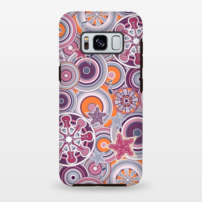 Galaxy S8 plus StrongFit Glam Boho Rock in Purple and Orange by Paula Ohreen