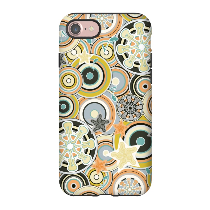iPhone 7 StrongFit Glam Boho Rock in Navy and Green by Paula Ohreen
