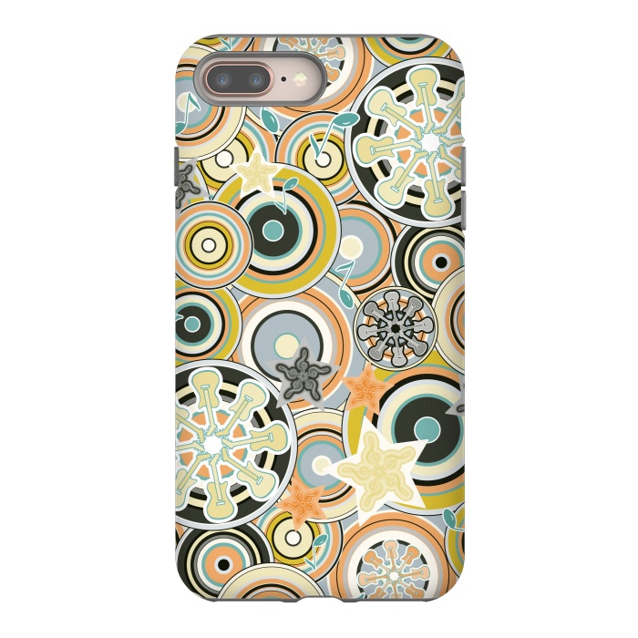 iPhone 7 plus StrongFit Glam Boho Rock in Navy and Green by Paula Ohreen