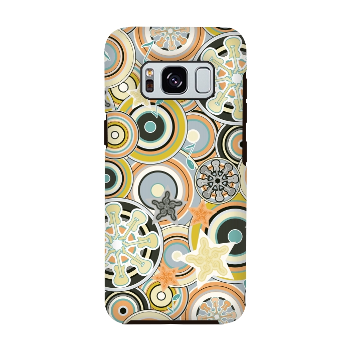 Galaxy S8 StrongFit Glam Boho Rock in Navy and Green by Paula Ohreen