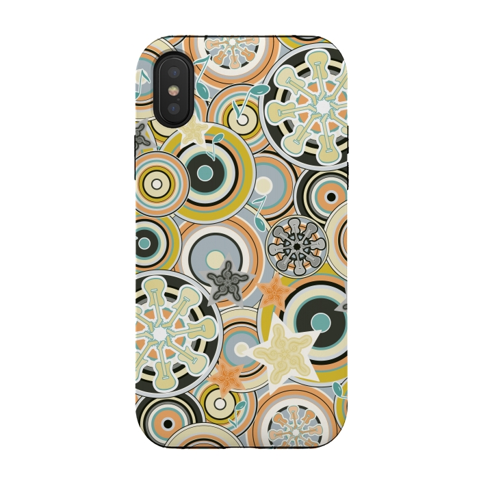 iPhone Xs / X StrongFit Glam Boho Rock in Navy and Green by Paula Ohreen