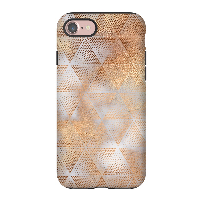 iPhone 7 StrongFit Rose Gold Marble Triangle Pattern by  Utart