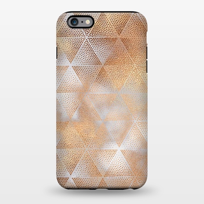 iPhone 6/6s plus StrongFit Rose Gold Marble Triangle Pattern by  Utart
