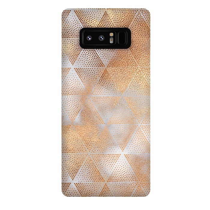 Galaxy Note 8 StrongFit Rose Gold Marble Triangle Pattern by  Utart