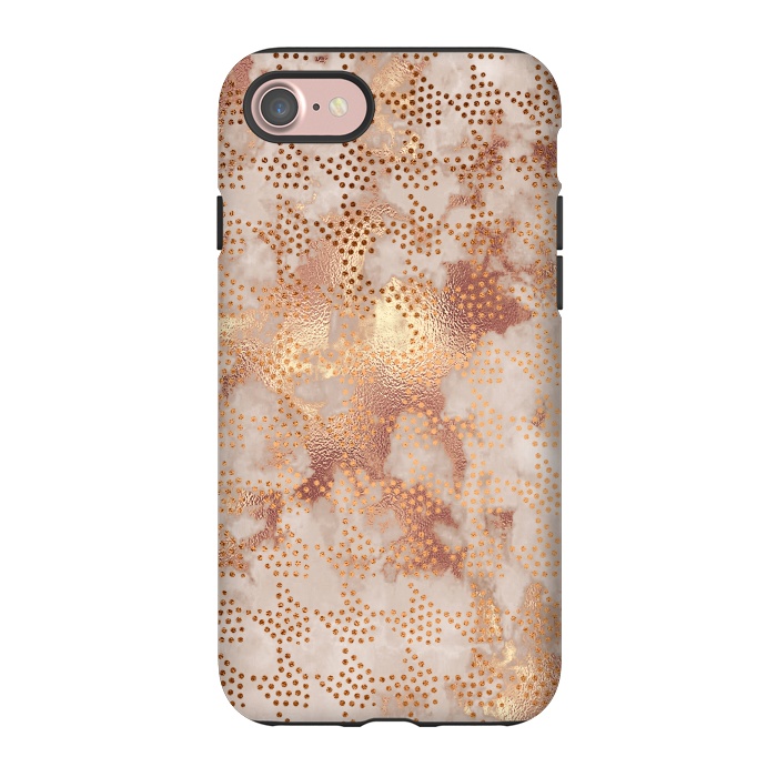 iPhone 7 StrongFit Geometrical modern Rose Gold Marble Pattern by  Utart