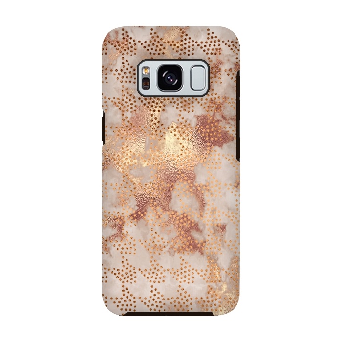 Galaxy S8 StrongFit Geometrical modern Rose Gold Marble Pattern by  Utart