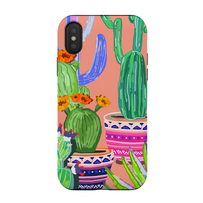 iPhone Xs / X StrongFit Cactus wonderland by MUKTA LATA BARUA