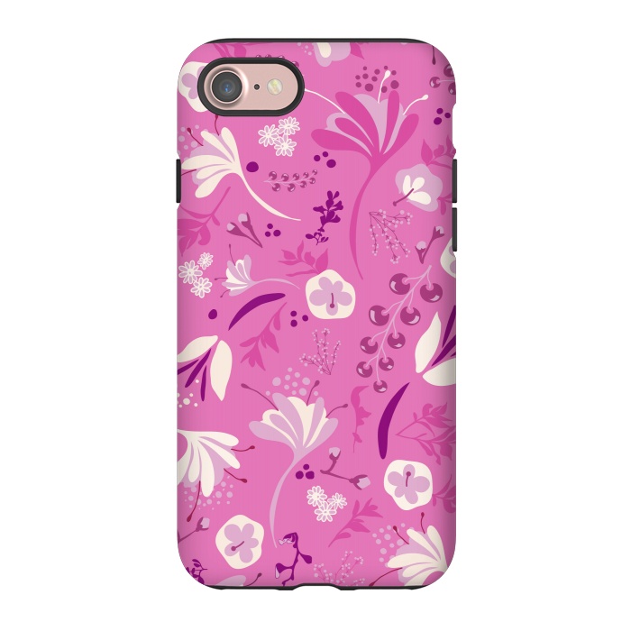 iPhone 7 StrongFit Beautiful Blooms in Pink and White by Paula Ohreen
