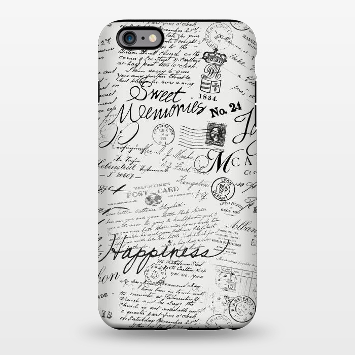 iPhone 6/6s plus StrongFit Nostalgic Handwriting Black And White by Andrea Haase