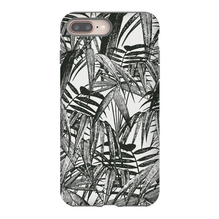 iPhone 7 plus StrongFit Vintage Palm Leaves Black And White by Andrea Haase