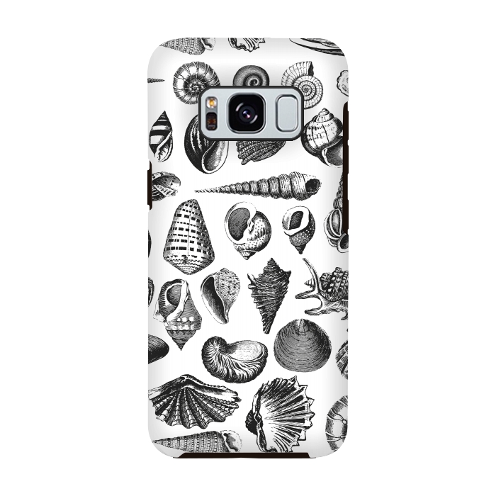 Galaxy S8 StrongFit Vintage Seashell Collection Black And White by Andrea Haase