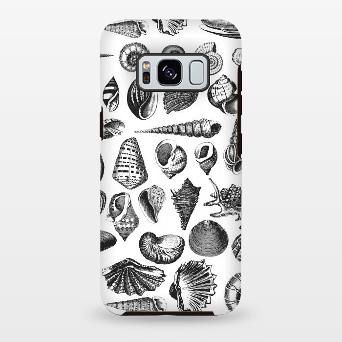 Galaxy S8 plus StrongFit Vintage Seashell Collection Black And White by Andrea Haase