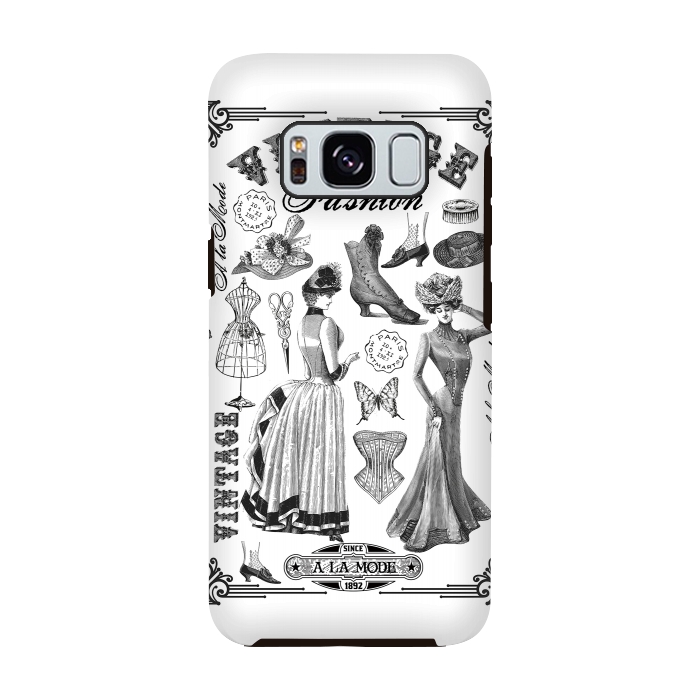 Galaxy S8 StrongFit Vintage Fashion Ladies by Andrea Haase