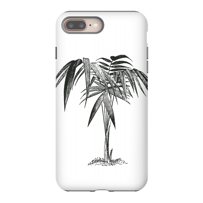 iPhone 7 plus StrongFit Black And White Vintage Palm Tree by Andrea Haase
