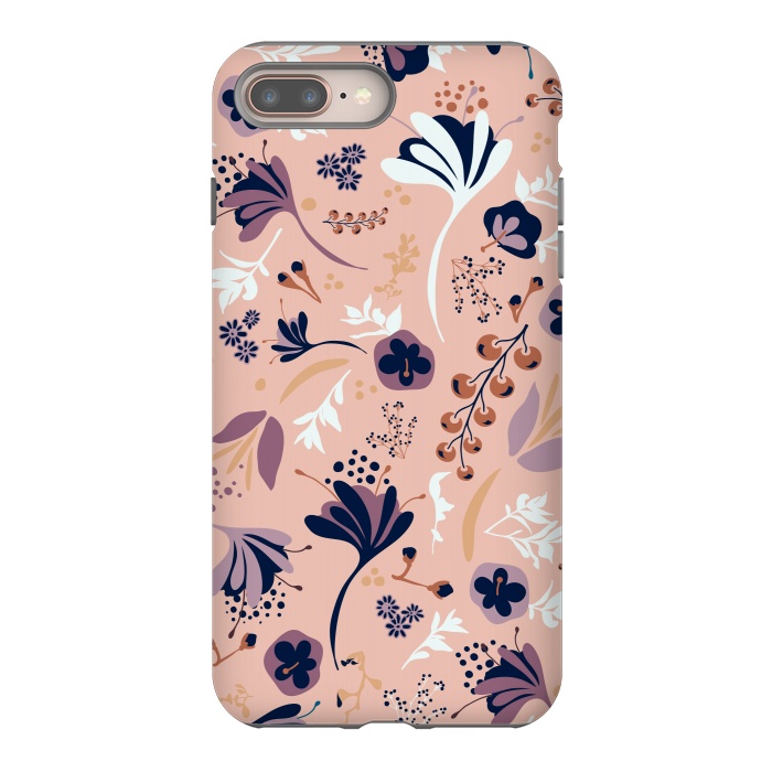 iPhone 7 plus StrongFit Beautiful Blooms on Salmon Pink by Paula Ohreen