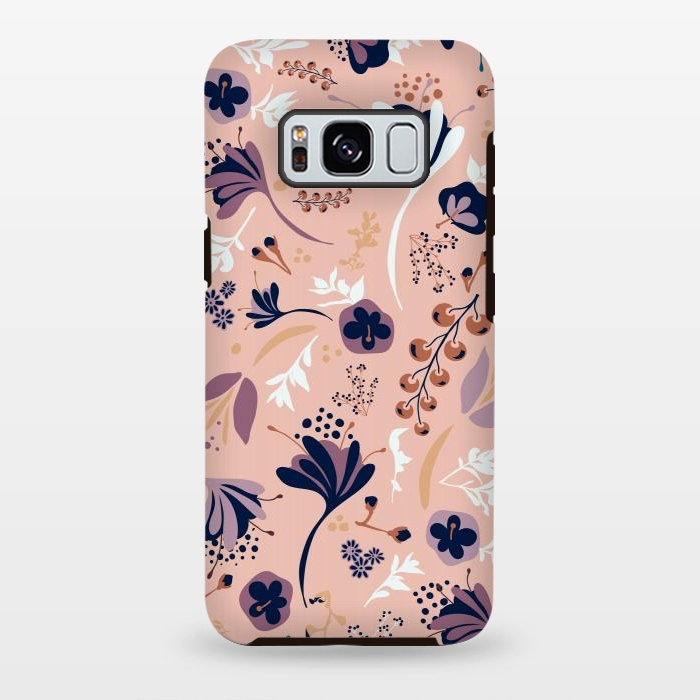 Galaxy S8 plus StrongFit Beautiful Blooms on Salmon Pink by Paula Ohreen