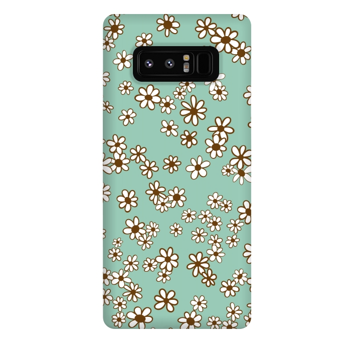 Galaxy Note 8 StrongFit Ditsy Daisies on Blue by Paula Ohreen