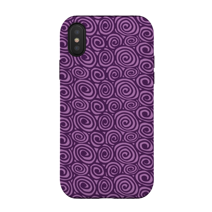 iPhone Xs / X StrongFit Spiral pattern by Laura Nagel