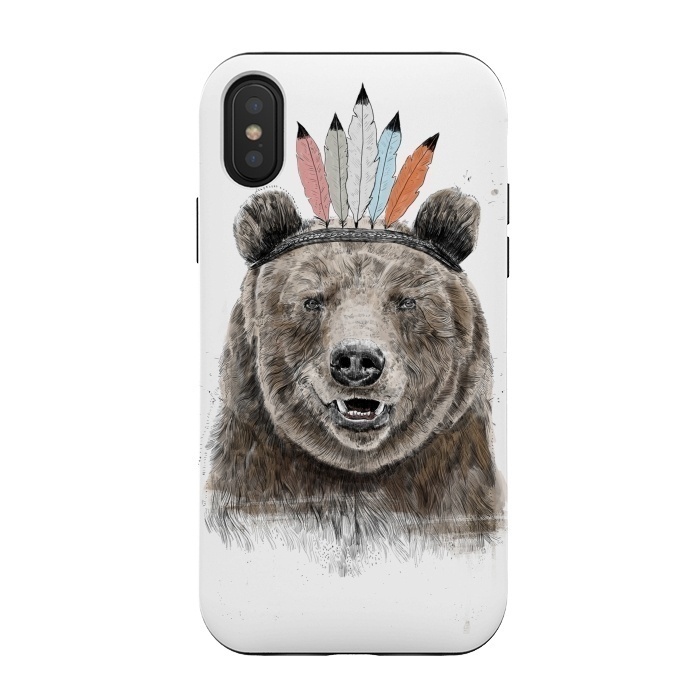 iPhone Xs / X StrongFit Festival bear by Balazs Solti