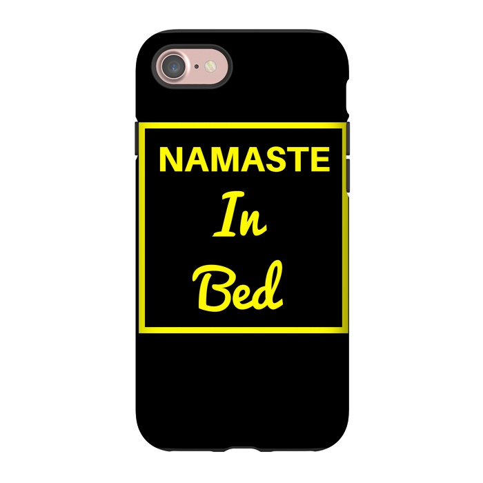iPhone 7 StrongFit namaste in bed yellow by MALLIKA