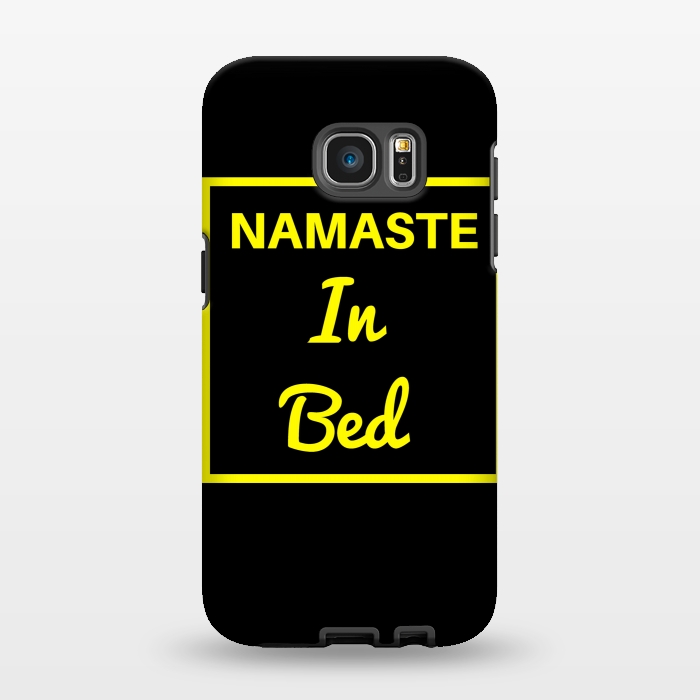 Galaxy S7 EDGE StrongFit namaste in bed yellow by MALLIKA