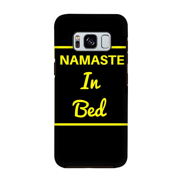 Galaxy S8 StrongFit namaste in bed yellow by MALLIKA