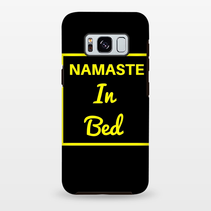 Galaxy S8 plus StrongFit namaste in bed yellow by MALLIKA