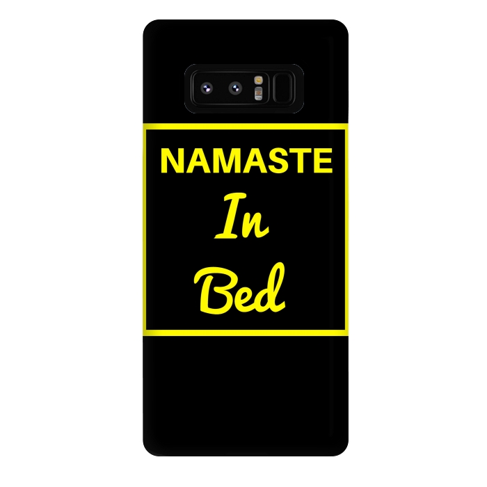 Galaxy Note 8 StrongFit namaste in bed yellow by MALLIKA
