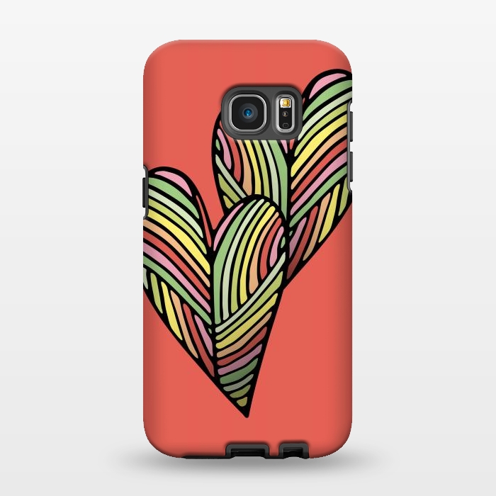 Galaxy S7 EDGE StrongFit Two Hearts by Majoih