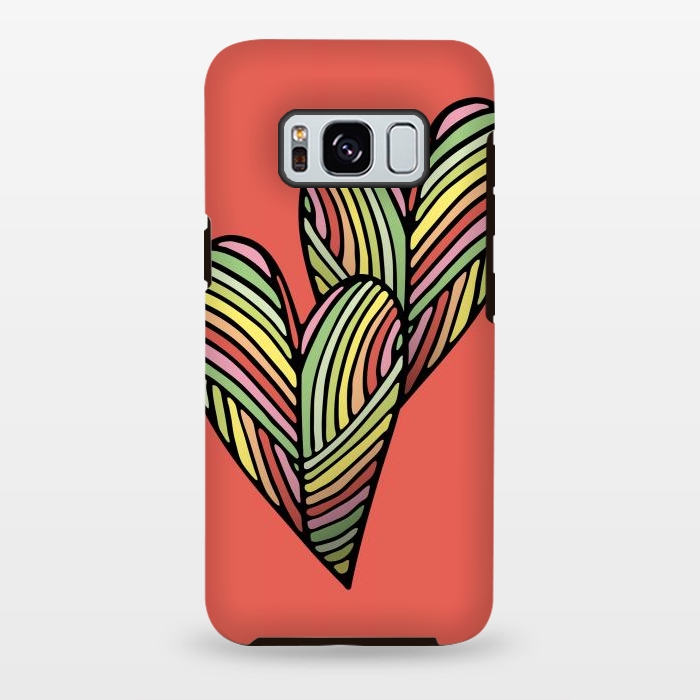 Galaxy S8 plus StrongFit Two Hearts by Majoih