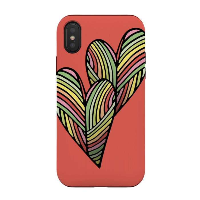 iPhone Xs / X StrongFit Two Hearts by Majoih