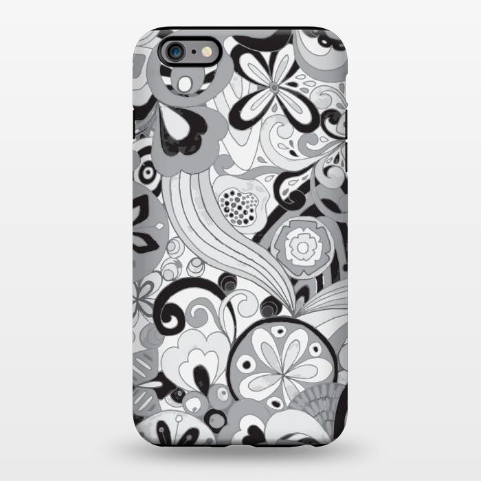 iPhone 6/6s plus StrongFit Retro Colouring Booking in Black and White by Paula Ohreen