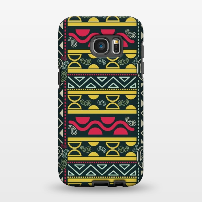 Galaxy S7 EDGE StrongFit colorful aztec  by TMSarts