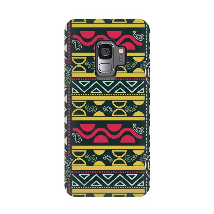 Galaxy S9 StrongFit colorful aztec  by TMSarts