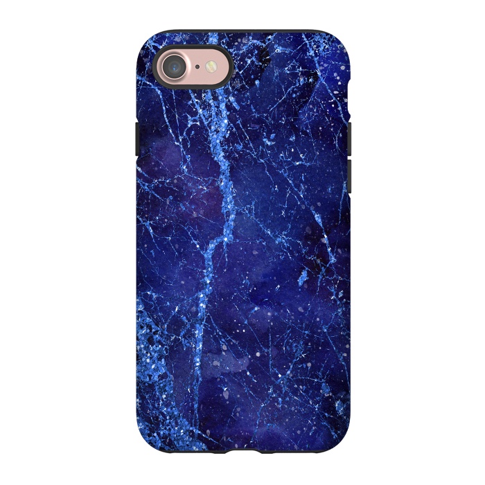 iPhone 7 StrongFit Blue Marbled Glitter 2 by Andrea Haase