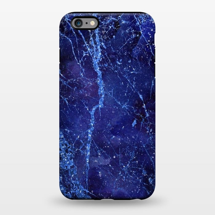 iPhone 6/6s plus StrongFit Blue Marbled Glitter 2 by Andrea Haase