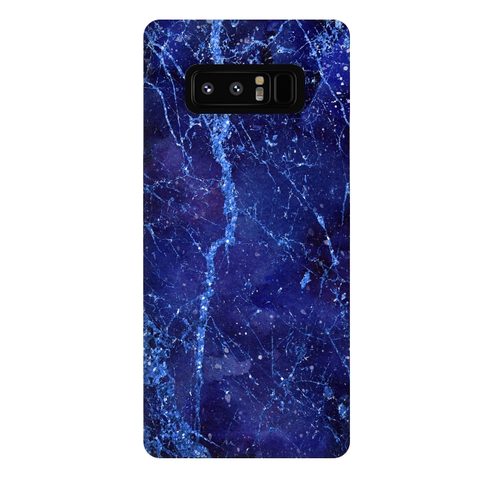 Galaxy Note 8 StrongFit Blue Marbled Glitter 2 by Andrea Haase