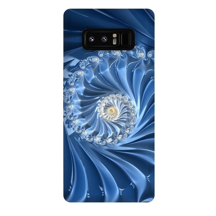 Galaxy Note 8 StrongFit Glamorous Blue Fractal by Andrea Haase