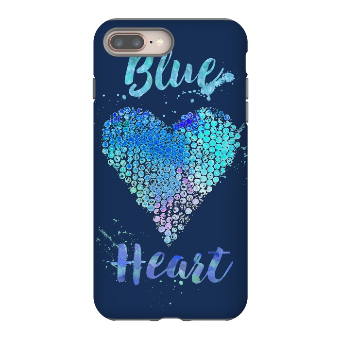 iPhone 7 plus StrongFit Blue Heart  by Andrea Haase