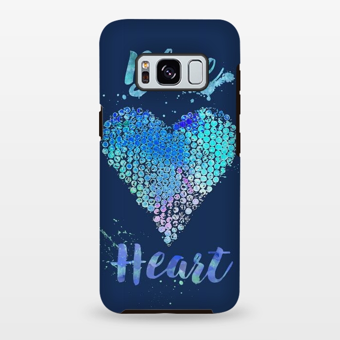 Galaxy S8 plus StrongFit Blue Heart  by Andrea Haase