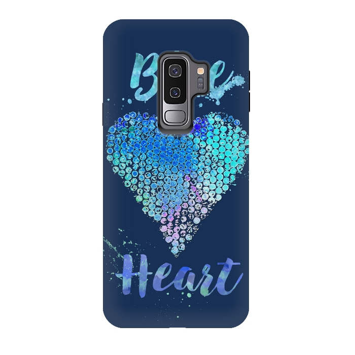 Galaxy S9 plus StrongFit Blue Heart  by Andrea Haase