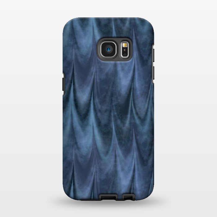Galaxy S7 EDGE StrongFit Blue Wbstract Waves by Andrea Haase