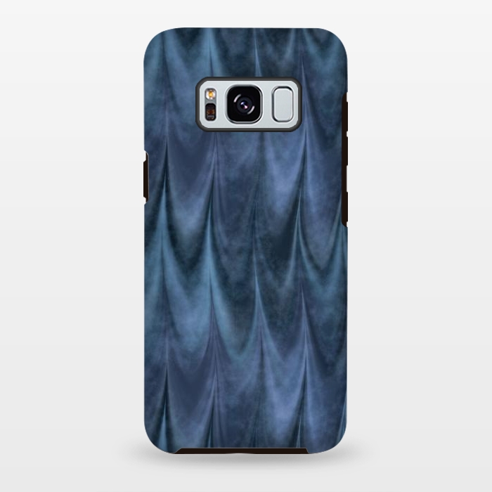 Galaxy S8 plus StrongFit Blue Wbstract Waves by Andrea Haase