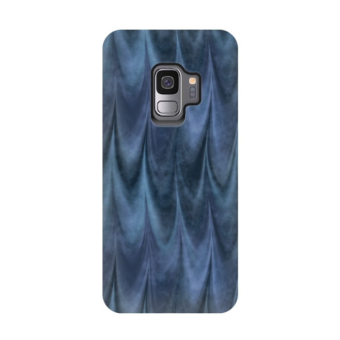 Galaxy S9 StrongFit Blue Wbstract Waves by Andrea Haase