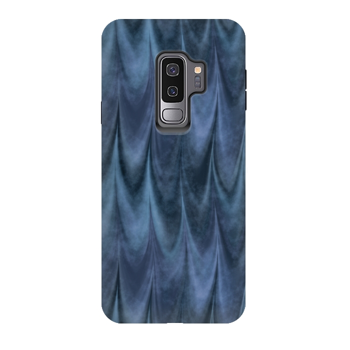 Galaxy S9 plus StrongFit Blue Wbstract Waves by Andrea Haase